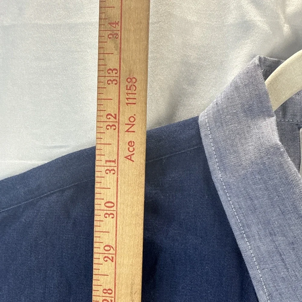 Kenny Rogers By Karman Blue Western Long Sleeve Shirt  Mens 18 Rodeo Vintage